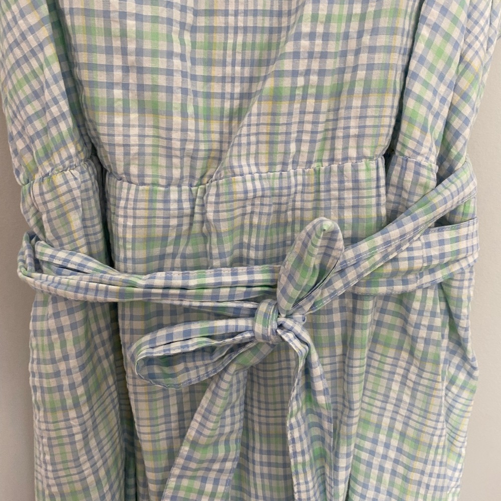 St. John's Bay Blue and Green Checkered Dress